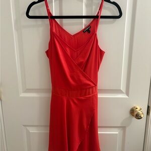 Express Vibrant Coral Romper